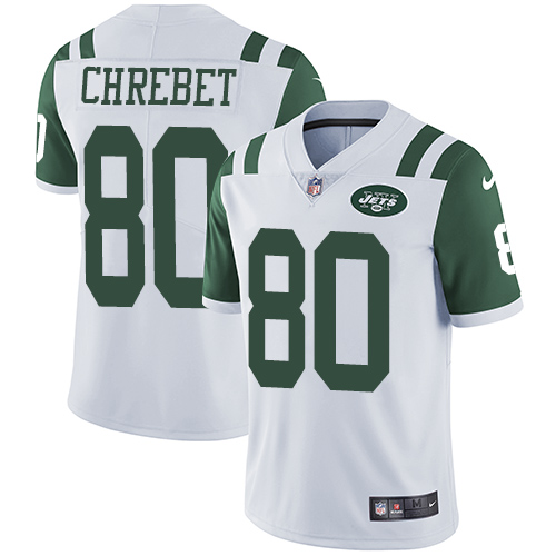 Nike Jets #80 Wayne Chrebet White Men's Stitched NFL Vapor Untouchable Limited Jersey - Click Image to Close
